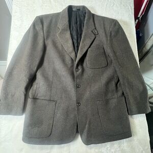 LL Bean Thinsulate Shetland Wool Tweed Blazer Suit Jacket Mens Tall Large